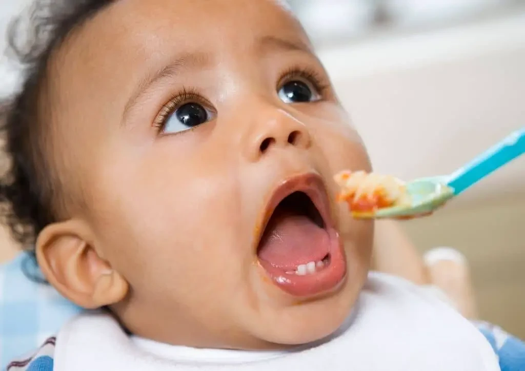 Cuiller d'apprentissage pour donner son repas à bébé