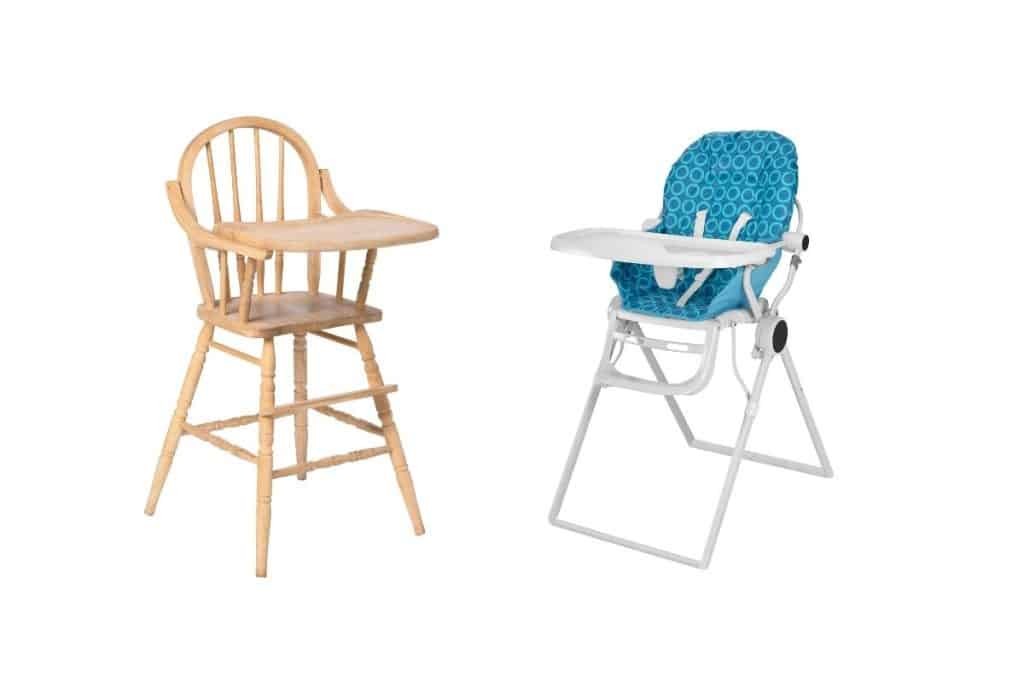 Différents modèles de chaise haute pour bébé